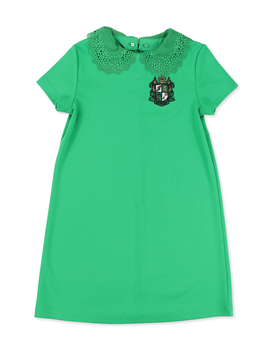 Detachable Lace Collar School Dress