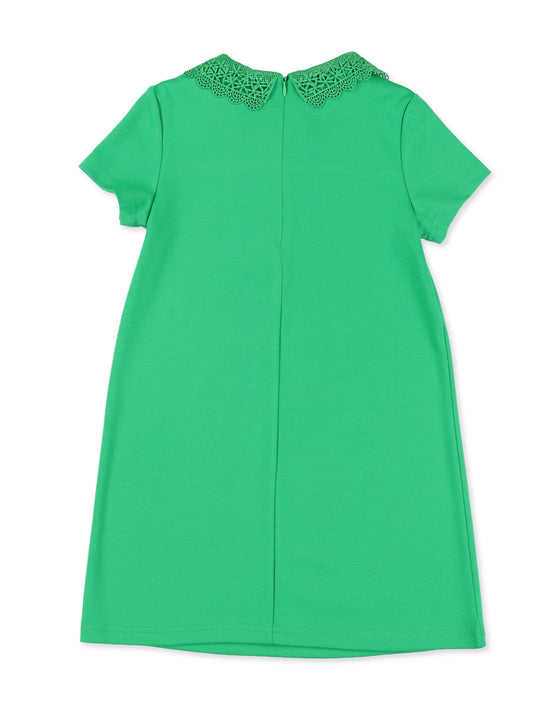 Detachable Lace Collar School Dress