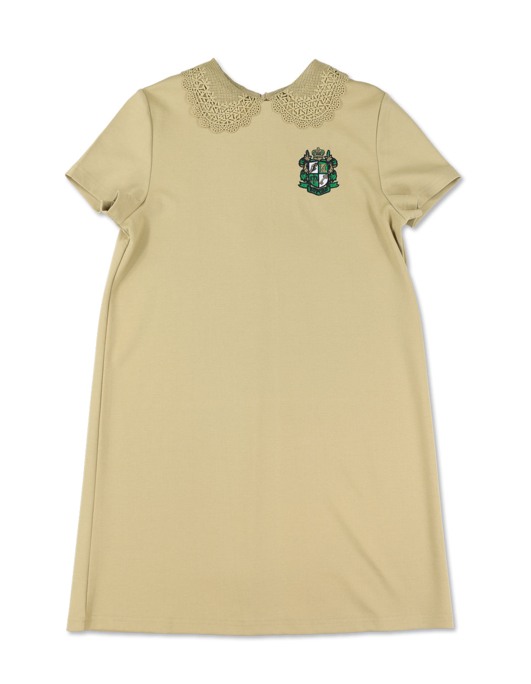 Detachable Lace Collar School Dress
