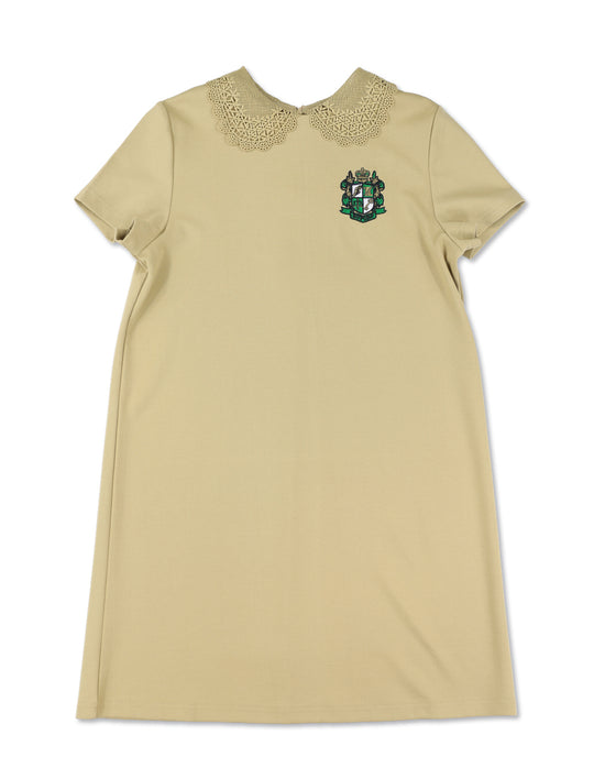 Detachable Lace Collar School Dress