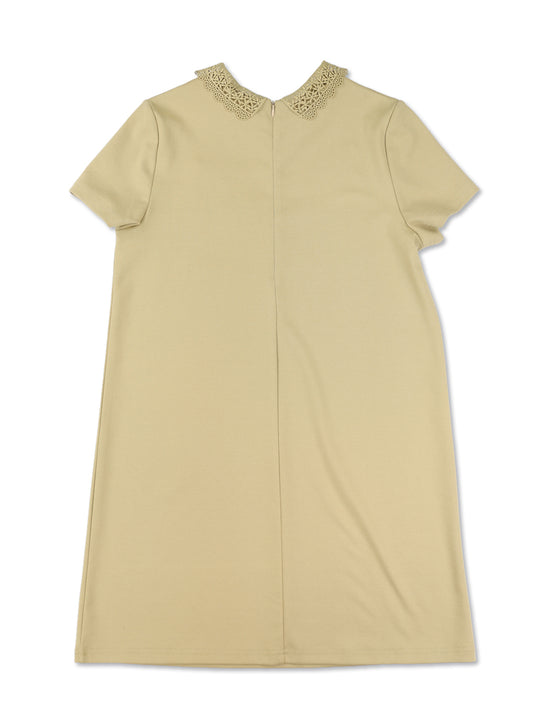 Detachable Lace Collar School Dress